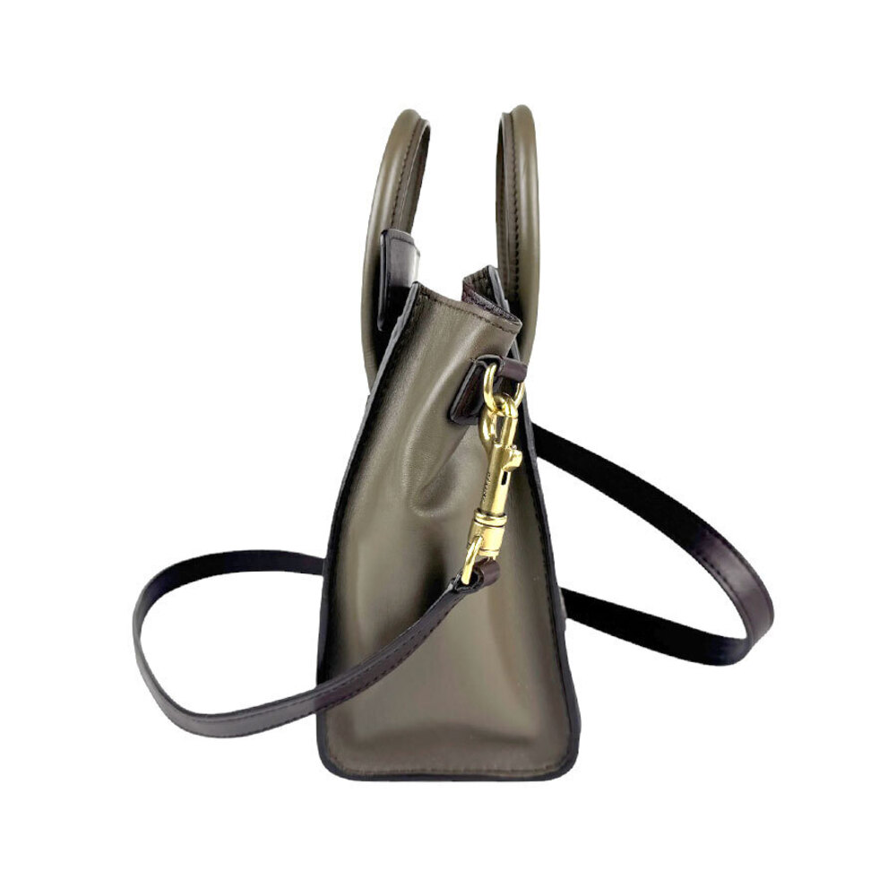 Celine Crossbody Brown Shoulder Luggage Bag Shopper Green Black Khaki